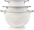 Rorence Powder Coated Steel Colanders: 1.5 Quart 3 Quart & 5 Quart Set of 3 by Rorence