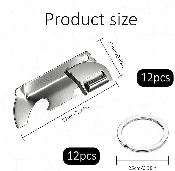 12 Pcs Military Can Opener, P38 Can Opener Military, Stainless Steel P38 Can - Image 2