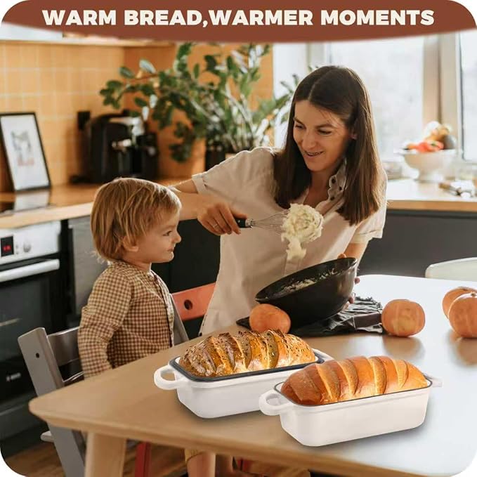 Cast Iron Bread Loaf Pan with Lid, Loaf Pans - Image 2