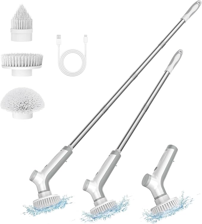 Electric Spin Scrubber, VEWIOR Cordless Shower Scrubber by VEWIOR