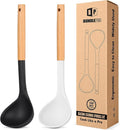 Pack of 2 Soup Ladle, Silicone Ladle Spoon by BUNDLEPRO