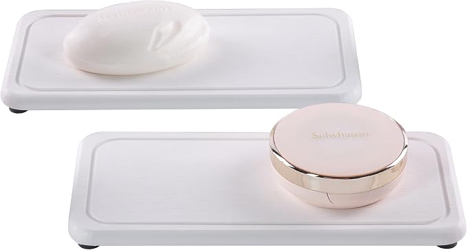 NiuYichee 2 Pcs Water Absorbing Stone Trays, Kitchen/Bathroom Sink Soap Dish by NiuYichee