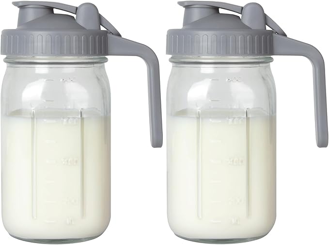 OneDream 2PACK Breast Milk Pitcher 32oz Glass Pitcher by OneDream