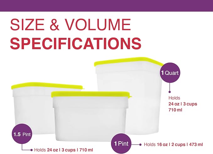 Arrow Reusable Plastic Storage Container Set, 10 Pack, 1 Pint/16 Ounce Each – - Image 7