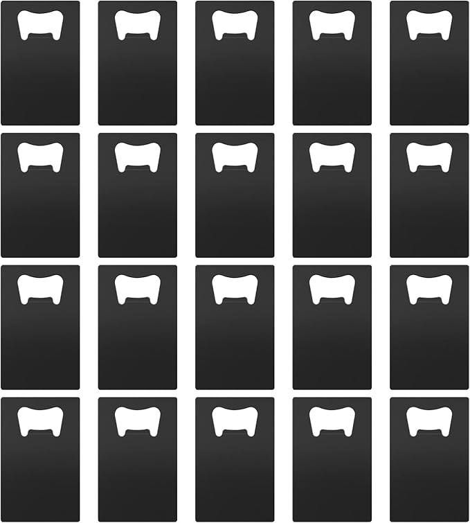 20 Pcs Stainless Steel Metal Card Beer Bottle Openers, DIY Party Favor Wedding by Yugada