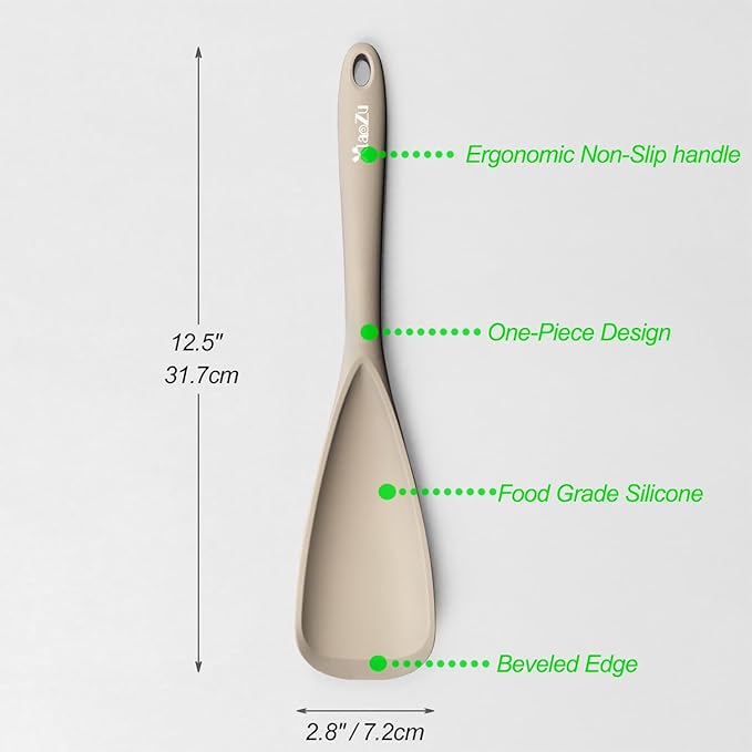 Silicone Spatula Spoon, Seamless Design, Safe - Image 2