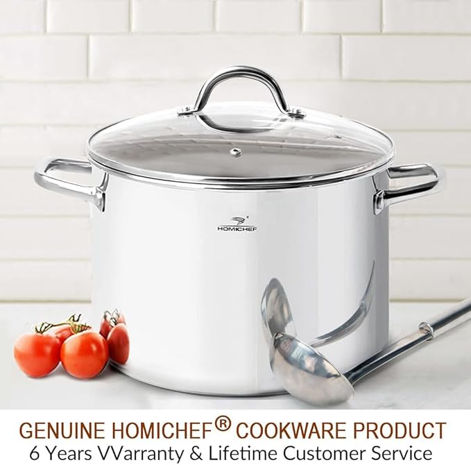 HOMICHEF 12 Quart LARGE Stock Pot - Image 7