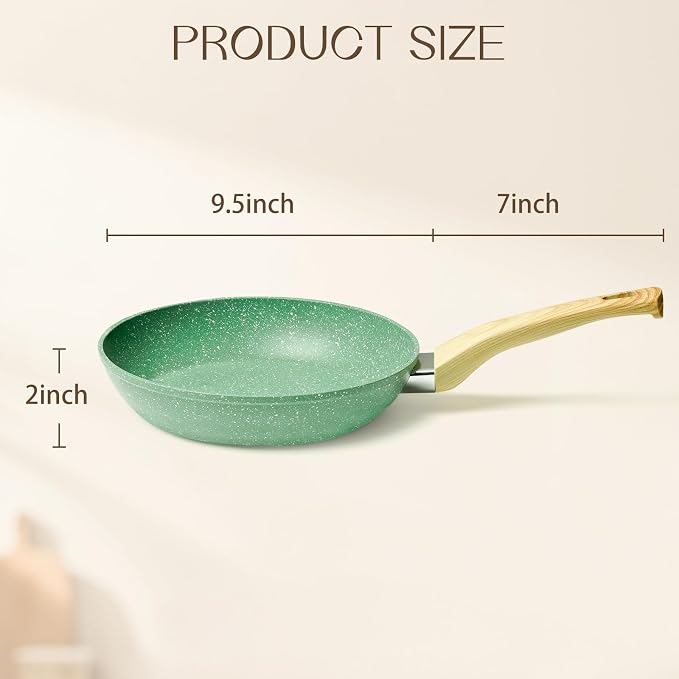 Innerwell Nonstick 9.5 Inch Skillet, PTFE & PFOA Free, Suitable - Image 2