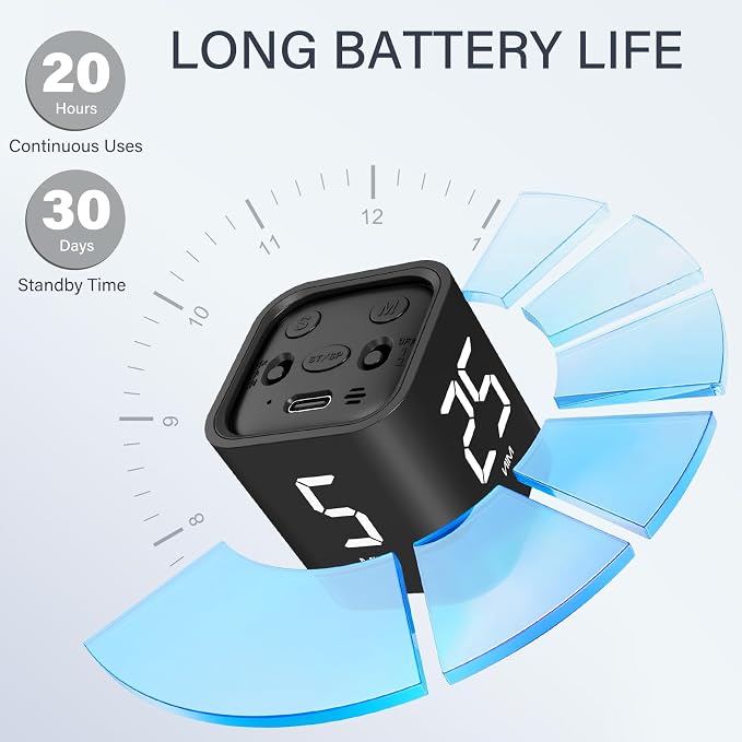 Rotating Pomodoro Timer 5, 10 50 Minutes Preset, Desk Productivity Timer w/Gra - Image 7