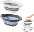 2-Pack Collapsible Silicone Colander Strainer, Foldable Kitchen Sink Basket by LogFaadCoi