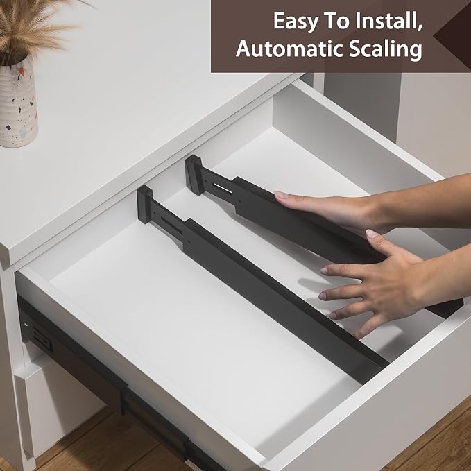 DUCOO 4 PCS Drawer Divider, Expandable Separators - Image 7