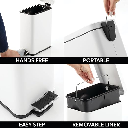mDesign Pedal Bin — Waste Bin - Image 3