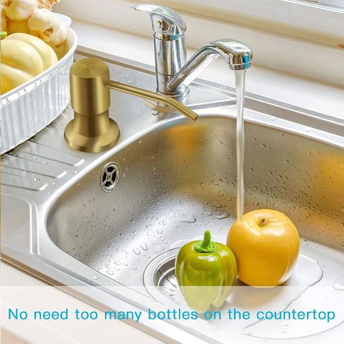 OHiHi Dish Soap Dispenser for Kitchen Sink, Countertop Sink Soap Dispenser - Image 6