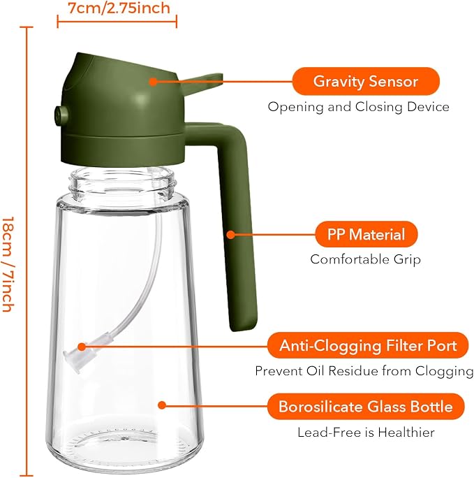 YARRAMATE 2Pcs 16oz/470ml Glass Olive Oil Sprayer - Image 8