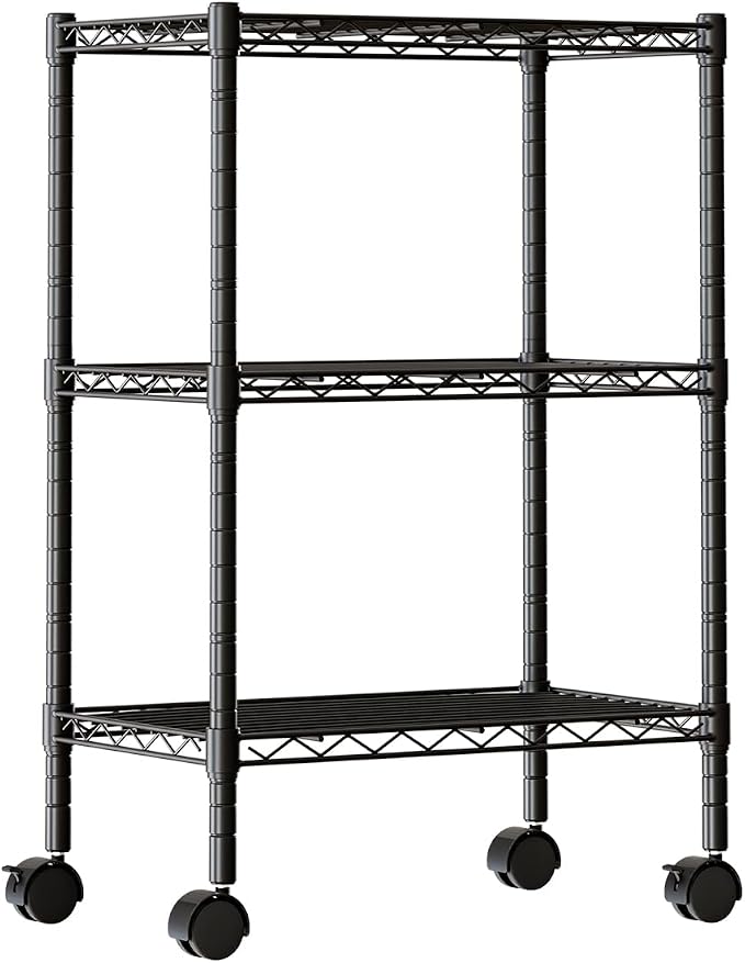 DUMOS 3-Tier Metal Wire Storage Shelves, Adjustable Standing Storage Rack Shelf by DumosLifestyle