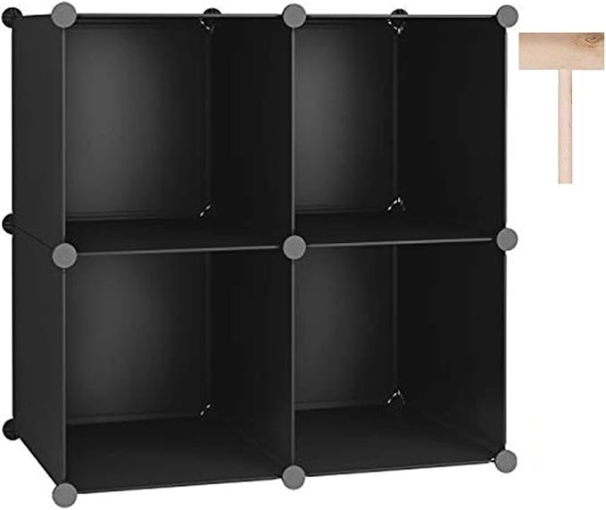 C&AHOME Cube Storage Organizer, 4-Cube Shelves Units, Closet Cabinet, DIY by CAHOME