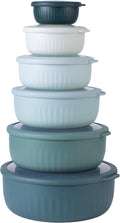 COOK WITH COLOR Prep Bowls with Lids- Wide and Deep Nesting Plastic Small by CookwithColor
