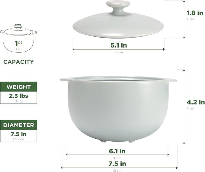 MINH LONG 1-Qt Porcelain Dutch Oven - Image 7
