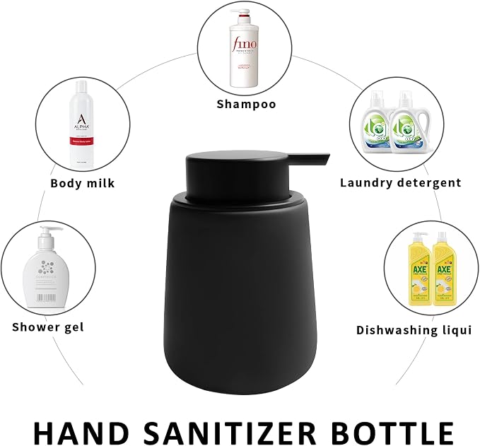 Soap Dispenser Ceramic with Easy-to-Press Pump Hand Lotion Liquid Dispenser - Image 6