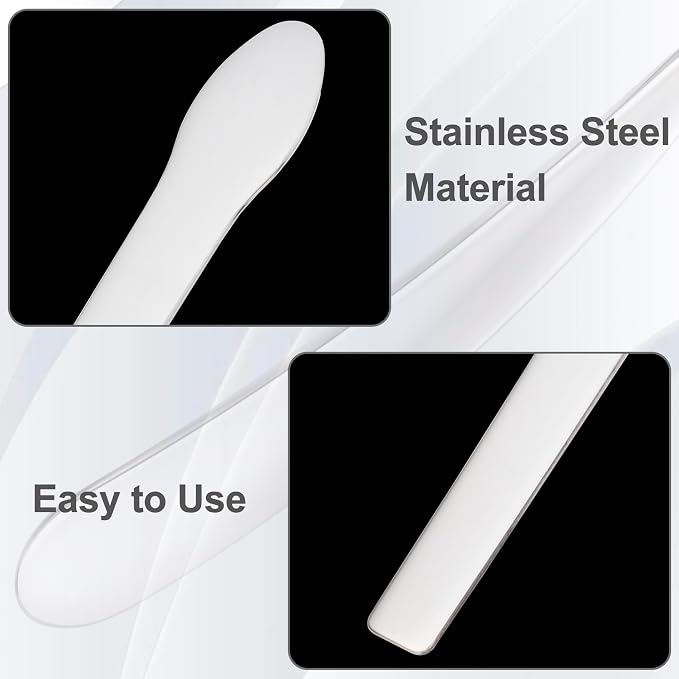 Pndeyo 3pcs Mini Stainless Steel Makeup Spatula, Skincare Scoop Applicator - Image 3