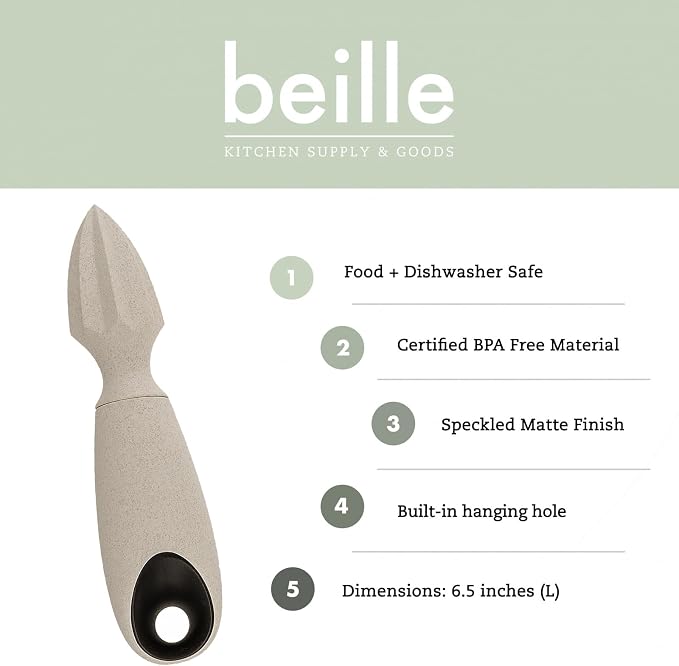 Beille Handheld Lemon Squeezer Citrus Reamer Wheat Straw Kitchen Gadgets - Image 2