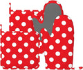 Red and White Polka Dot Oven Mitts and Pot Holders Sets of 4, Heat Resistant by Echoserein