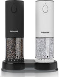 Electric Salt and Pepper Grinder Set, Adjustable Coarseness & LED Light by Unknown