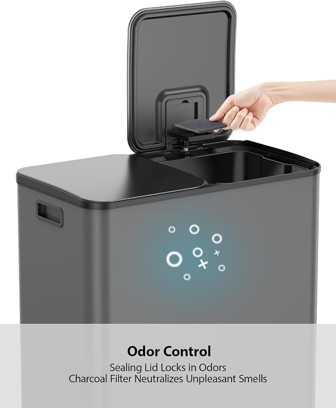 Lovewind Dual Trash and Recycling Bins - Image 8