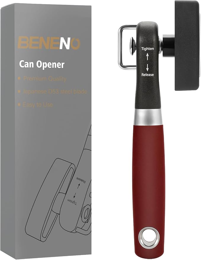 Beneno Can Opener, Manual Side Safe Cut Can Opener Smooth Edge by Beneno