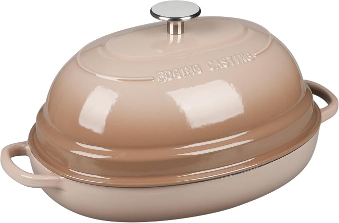 EDGING CASTING Enameled Oval Cast Iron Dutch Oven Pot - Image 7