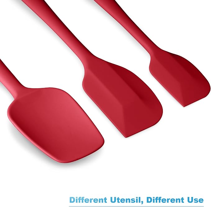 Silicone Spatula 3‑Piece Set Heat Resistant 600°F Non‑Stick Rubber Spatulas - Image 6