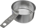 1 Cup Stainless Steel Measuring Cup | Sturdy Metal 250 ml | 240 cc | 8 oz | by Knupp+Co.