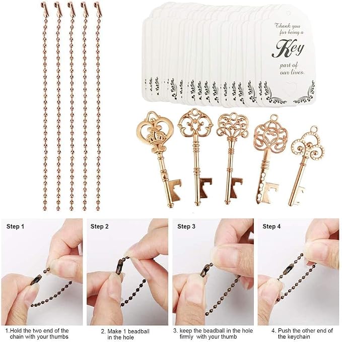 WODEGIFT 50 PCS Wedding Favors Key Bottle Openers, Bridal Shower Party Favors - Image 5
