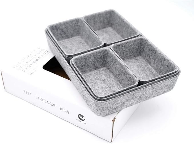 Welaxy Office drawer organizers trays felt storage bin organize dividers Box by Welaxy