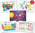 Simply Magic 5 Educational Placemats for Kids - Kids Placemats Non