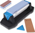 Knife Sharpening Stone, tri stone knife sharpener, 3 Sides Grit 400/1000/5000 by WANTTIK