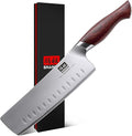 SHAN ZU 7 Inch Nakiri Knife, Japanese 10Cr15MoV High Carbon Stainless Steel by SHANZU