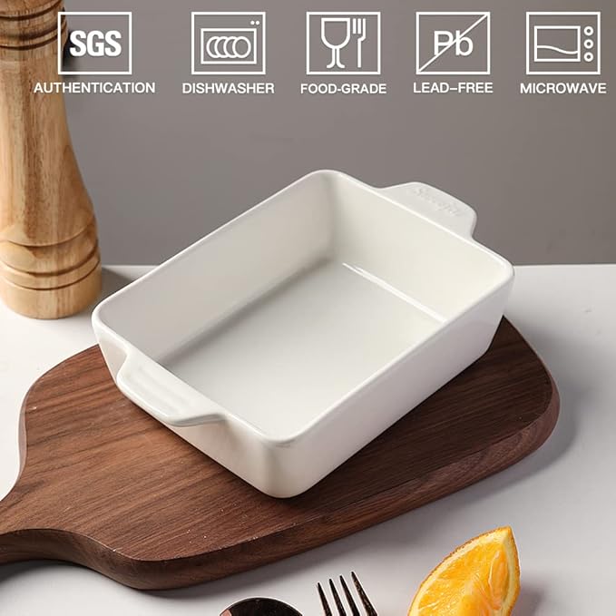 Sweejar Ceramic Baking Dish, Rectangular Small Baking Pan - Image 2