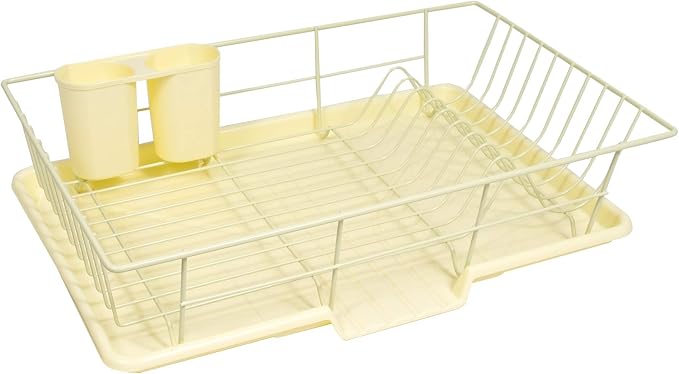 Sweet Home Collection Space-Saving 3-Piece Dish Drainer Rack Set: Efficient by SweetHomeCollection