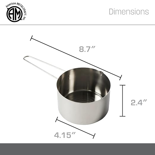 American METALCRAFT, Inc. MCW200 2-Cup Stainless Steel Measuring Cup - Image 4