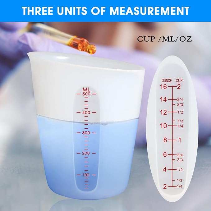 ZUYEE Silicone Measuring Cups Flexible Measure Cups Chocolate Melting Squeeze - Image 6