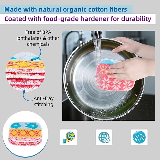 Amarelle Scrub, Eco-Friendly Reusable Dish Scrubbers - Image 6
