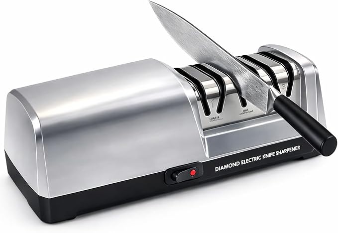 Electric Knife Sharpener for Kitchen, 3-Stage Professional Kitchen Knife by ALLVANA