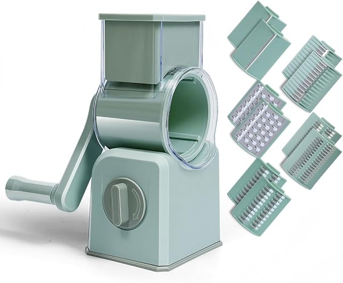 Rotary Cheese Grater with Hand Crank, and Grating Cheese, Vegetables, and Fruit by YWHWLX