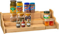 Spice Rack Kitchen Cabinet Organizer- 3 Tier Bamboo Expandable Display Shelf by ZriBamboo