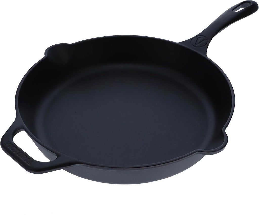 Victoria 12-Inch Cast Iron Skillet, Pre-Seasoned Cast-Iron Frying Pan