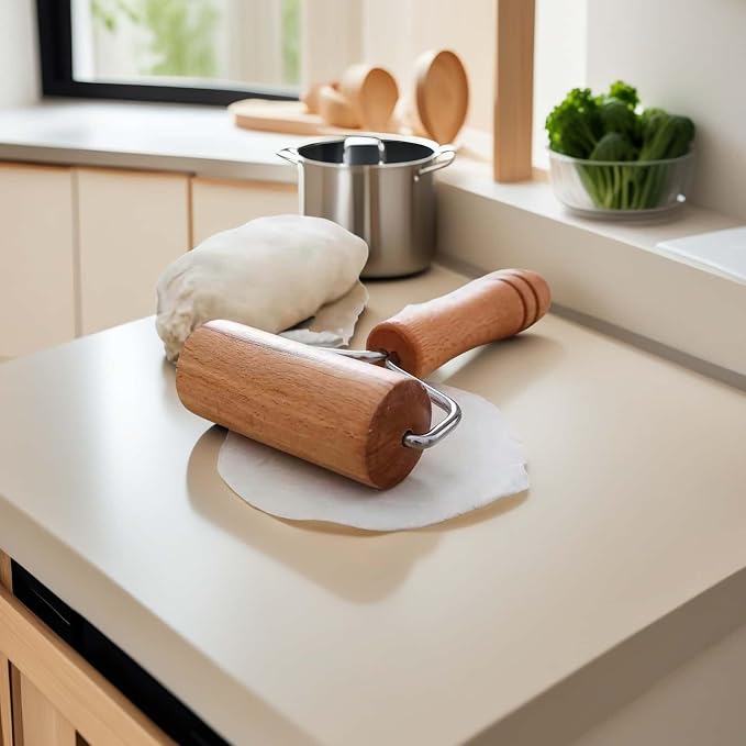 Stainless Steel & Beechwood Rolling Pin - Image 7