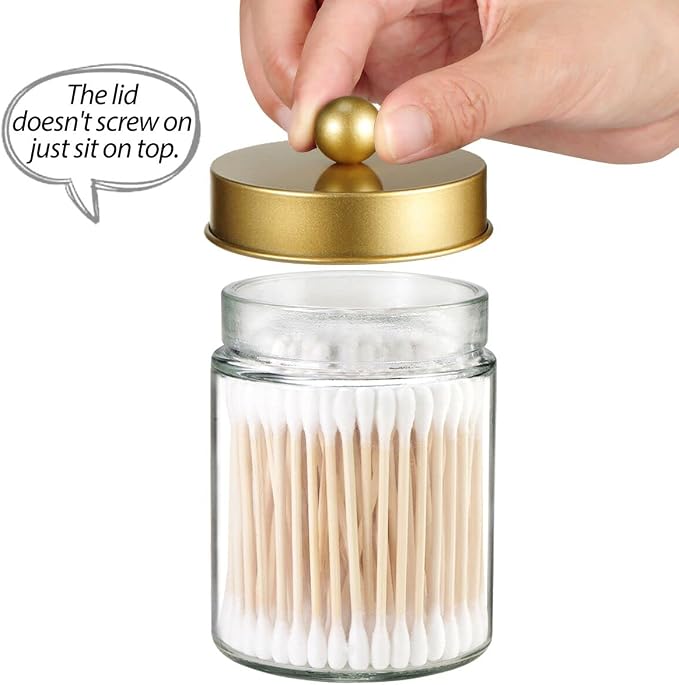 Apothecary Jar Canisters Bathroom Vanity Organizer - Image 3