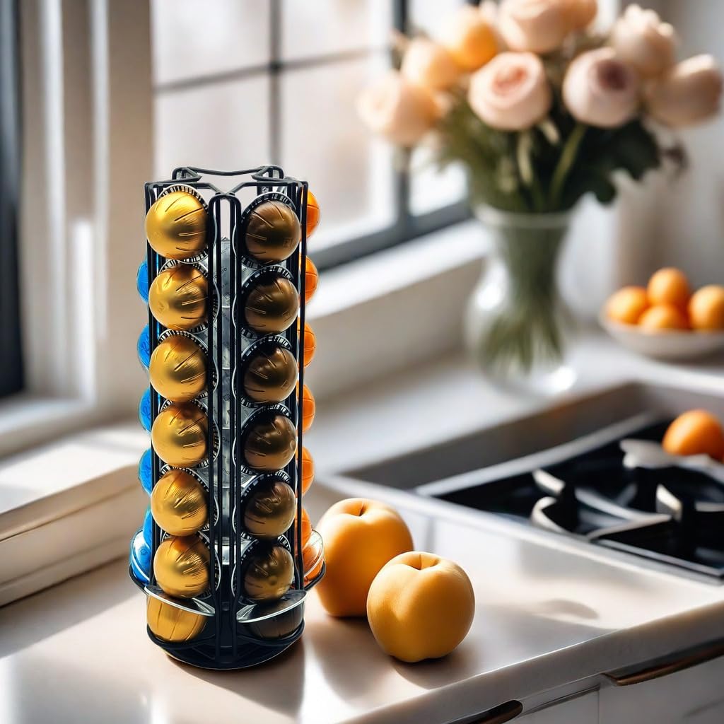 Miuly Coffee Capsule Holder For Nespresso Vertuoline, Coffee Capsule