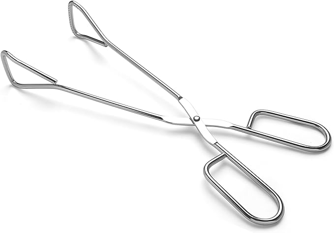 Hiash 11" Heavy Duty Stainless Steel Kitchen Scissor Tongs by Hiash